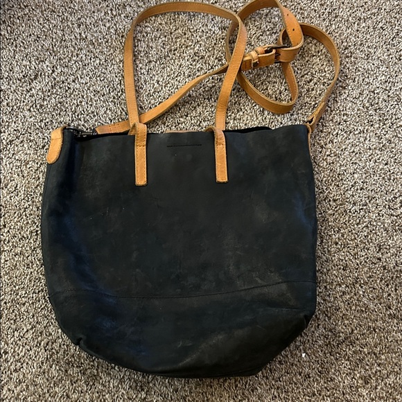 Able Handbags - Able Black and Tan Shoulder Bag